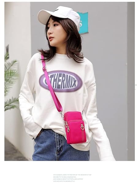 Jlyifan Roomy Crossbody Bag for iPhone 15/14 Plus & Samsung Galaxy S24 - Stylish Pink Cellphone Shoulder Pouch Purse - View 3 of 4