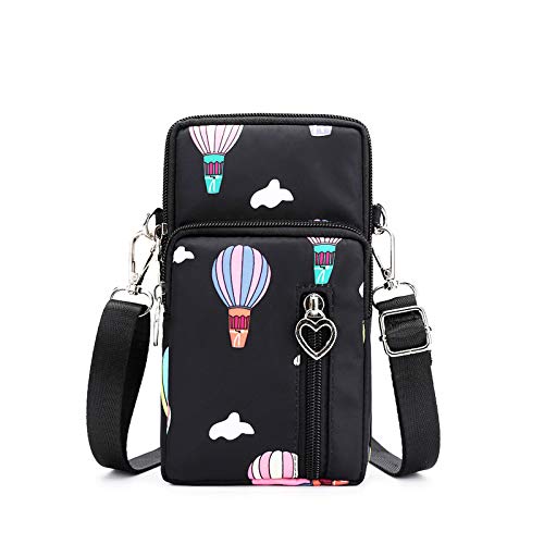 Roomy Crossbody Bag for iPhone 15/14 Plus & Samsung Galaxy S24 - Stylish Cellphone Shoulder Pouch Purse (Balloon Design)