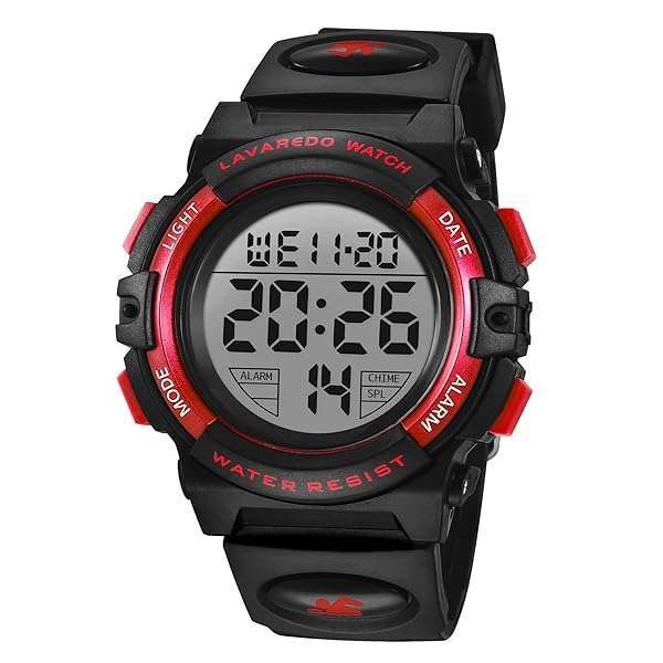 A ALPS ALPS Boys Digital Sport Watch: Waterproof, LED Backlight, Alarm & Calendar for Ages 3-15 - View 2 of 9