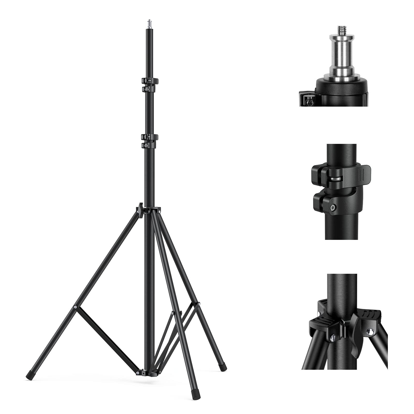 SMALLRIG 110 Inch Photography Light Stand Air Cushioned Aluminum Tripod for Softbox Studio Light Reflector and Ring Light Max Load 8kg RA-S280