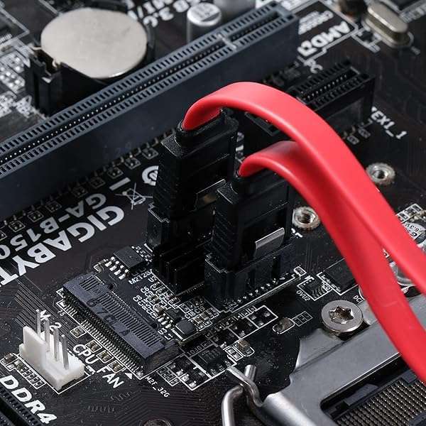 MZHOU MZHOU M.2(A+E Key) to 2 Ports SATA3.0 6G Multiplier Free Driver with 2X SATA Cables for Motherboard SATA Hard Drive Port Extension Cards - View 5 of 9