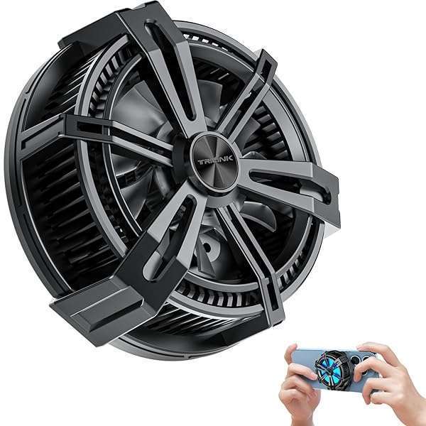 TRILINK Magnetic Phone Cooler for iPhone & Android - Dual Chip Radiator for Gaming & Streaming