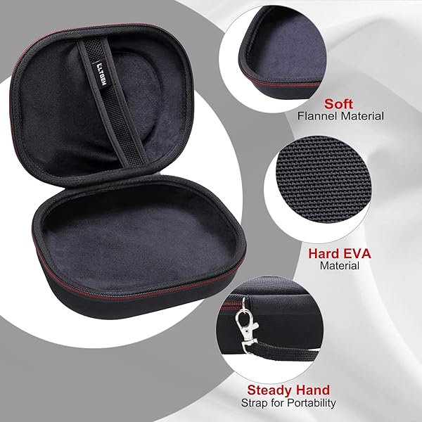 L LTGEM LTGEM EVA Hard Case for JBL Live 770NC/660NC/650BT/460NC/670NC/400BT/500BT and JBL Tune 770NC/710BT/720BT/760NC/700BT/750BT/510BT/660NC/520BT/500/Tour One/E45BT Bluetooth Wireless Headphone(Black) - View 3 of 7