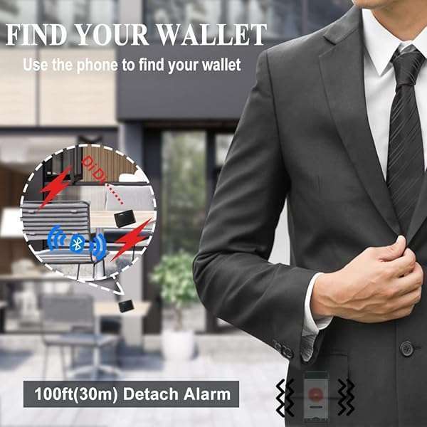 SMART CC SMART CC Anti-Lost Bluetooth Wallet Tracker - Slim GPS Wallet for Men | Minimalist Credit Card Holder Gift - View 2 of 6