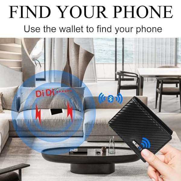 SMART CC SMART CC Anti-Lost Bluetooth Wallet Tracker - Slim GPS Wallet for Men | Minimalist Credit Card Holder Gift - View 3 of 6