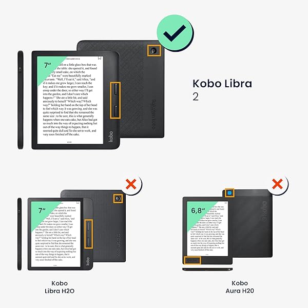 kwmobile KWMobile Origami Case for Kobo Libra 2 - Slim PU Leather Cover & Stand in Lavender - View 7 of 10