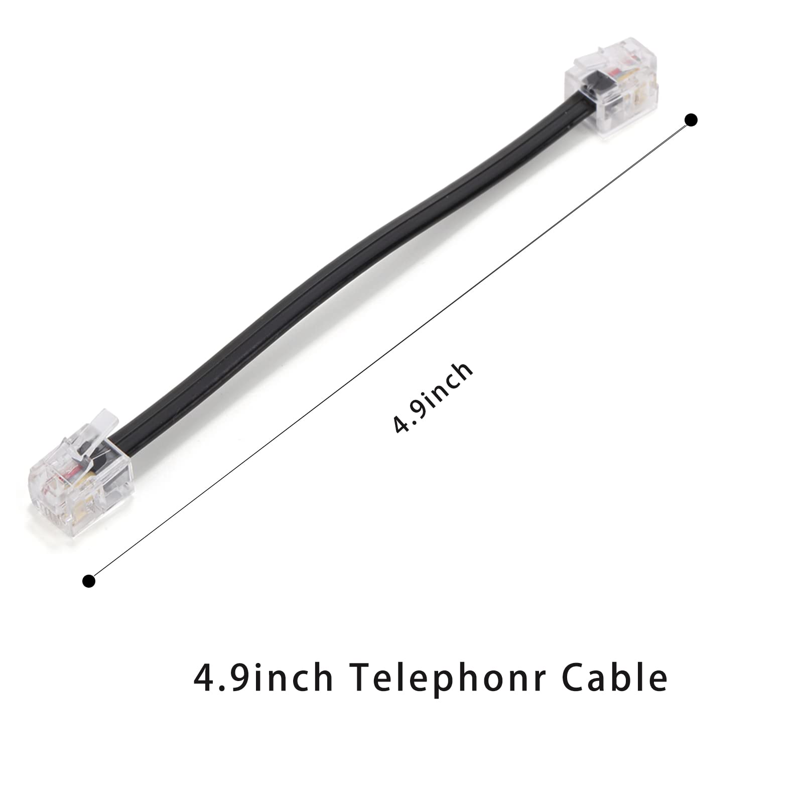 Vthahaby Phone Line Splitter 5 Pack RJ11 6P4C Plugs for Telephone and Fax Machine Black - View 2 of 7