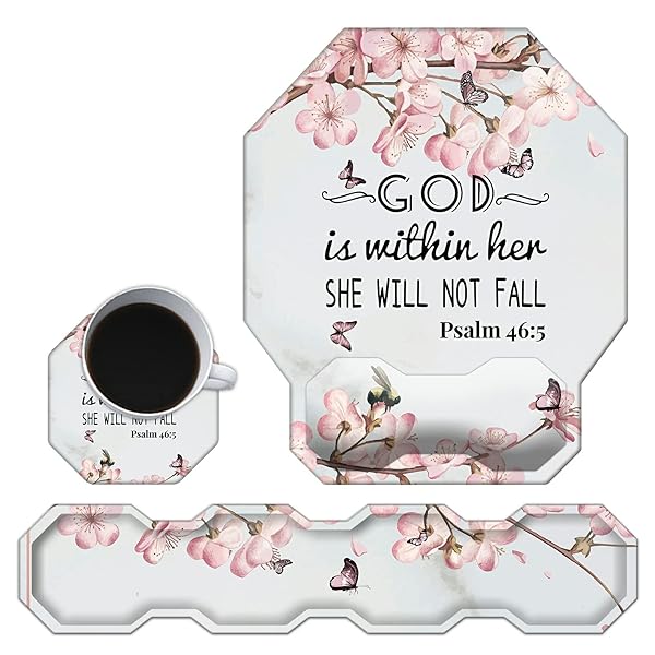 CGFGHHUY Cherry Blossom Keyboard Wrist Rest Pad and Ergonomic Gaming Mouse Pad Set with Memory Foam for Easy Typing and Wrist Pain Relief - View 3 of 9