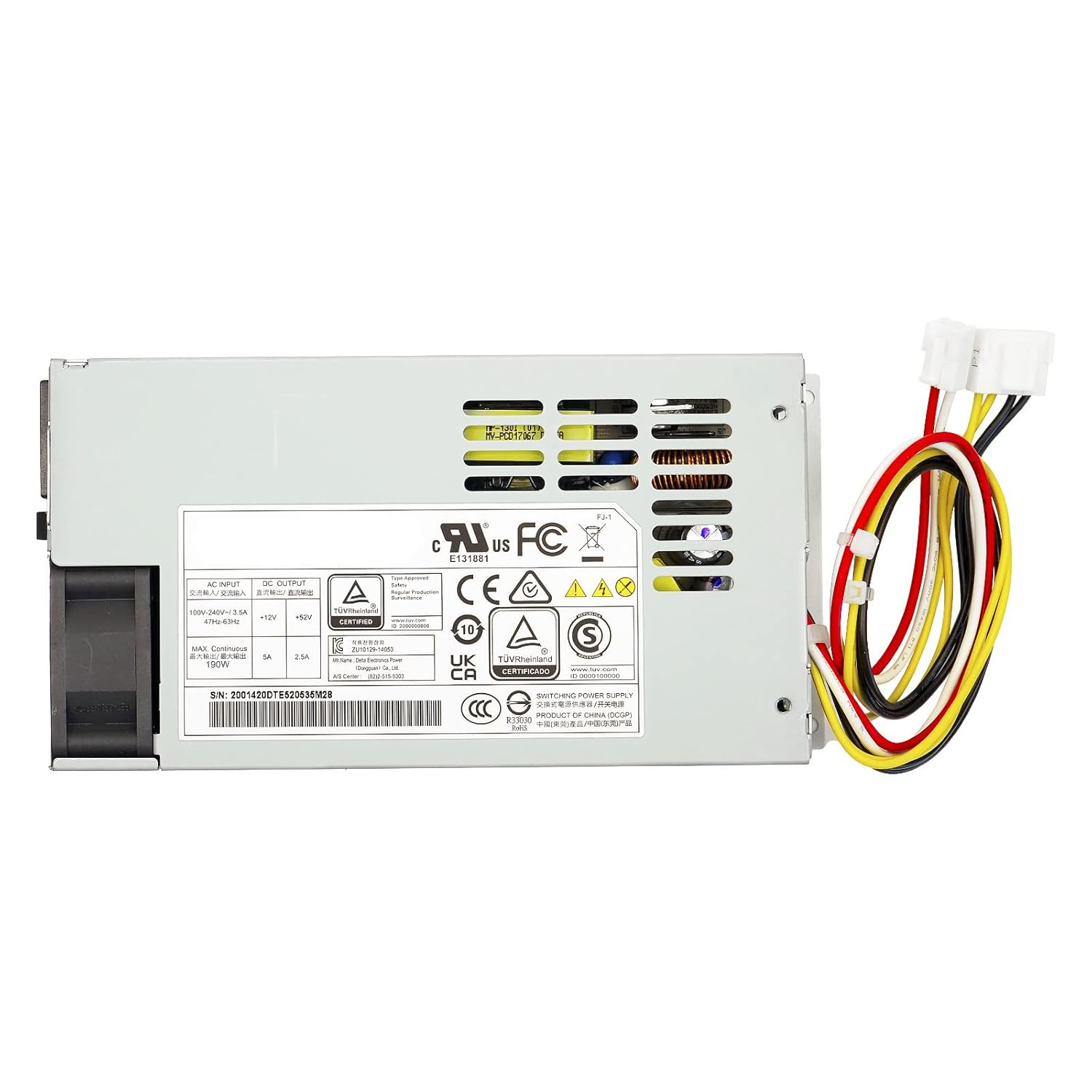 Power Supply DPS-200PB-185B 190W Replacement for Delta AC 100-240V 3.5A 47-63HZ High Efficiency Power Adapter