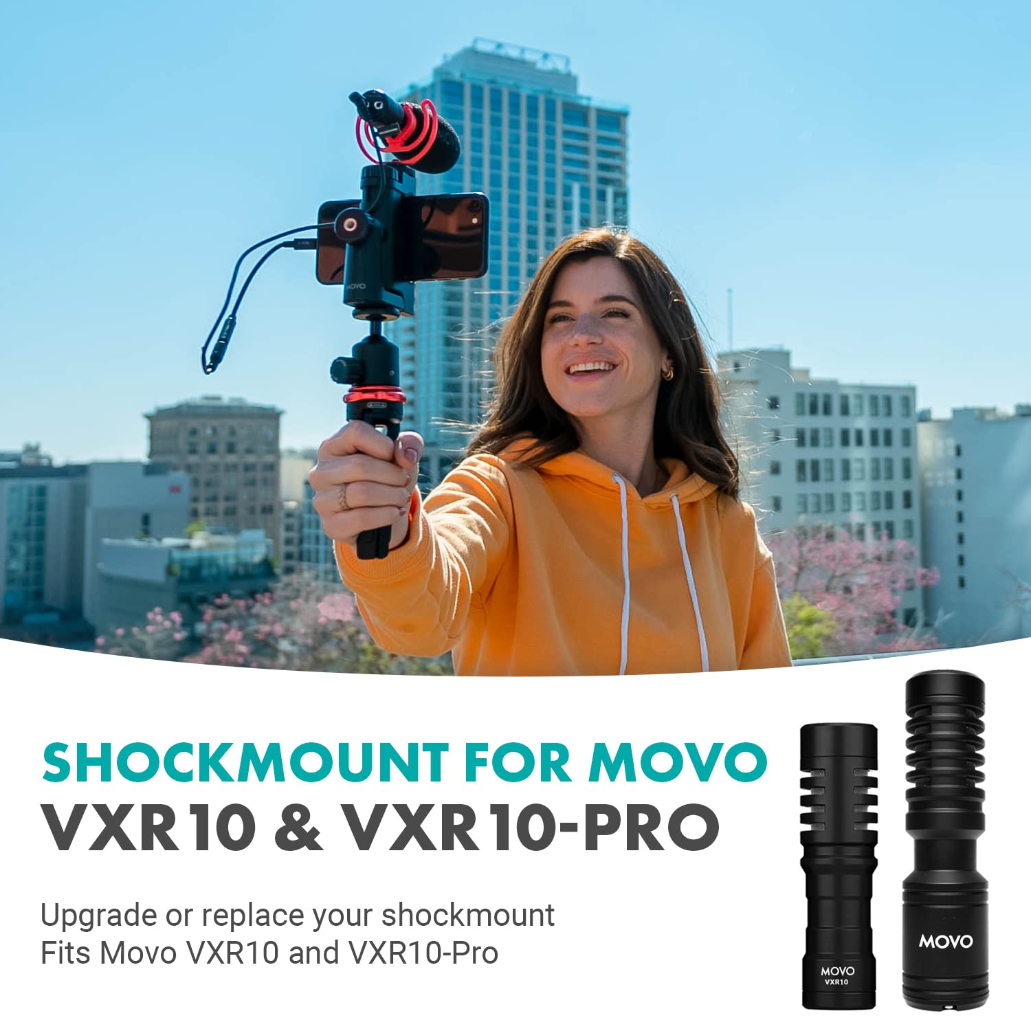 Movo Movo SMVXR10RY Rycote Lyre Shockmount for 19mm to 22mm Shotgun Video Microphones with Camera Shoe Mount for VXR10 and Similar Mics - View 2 of 5