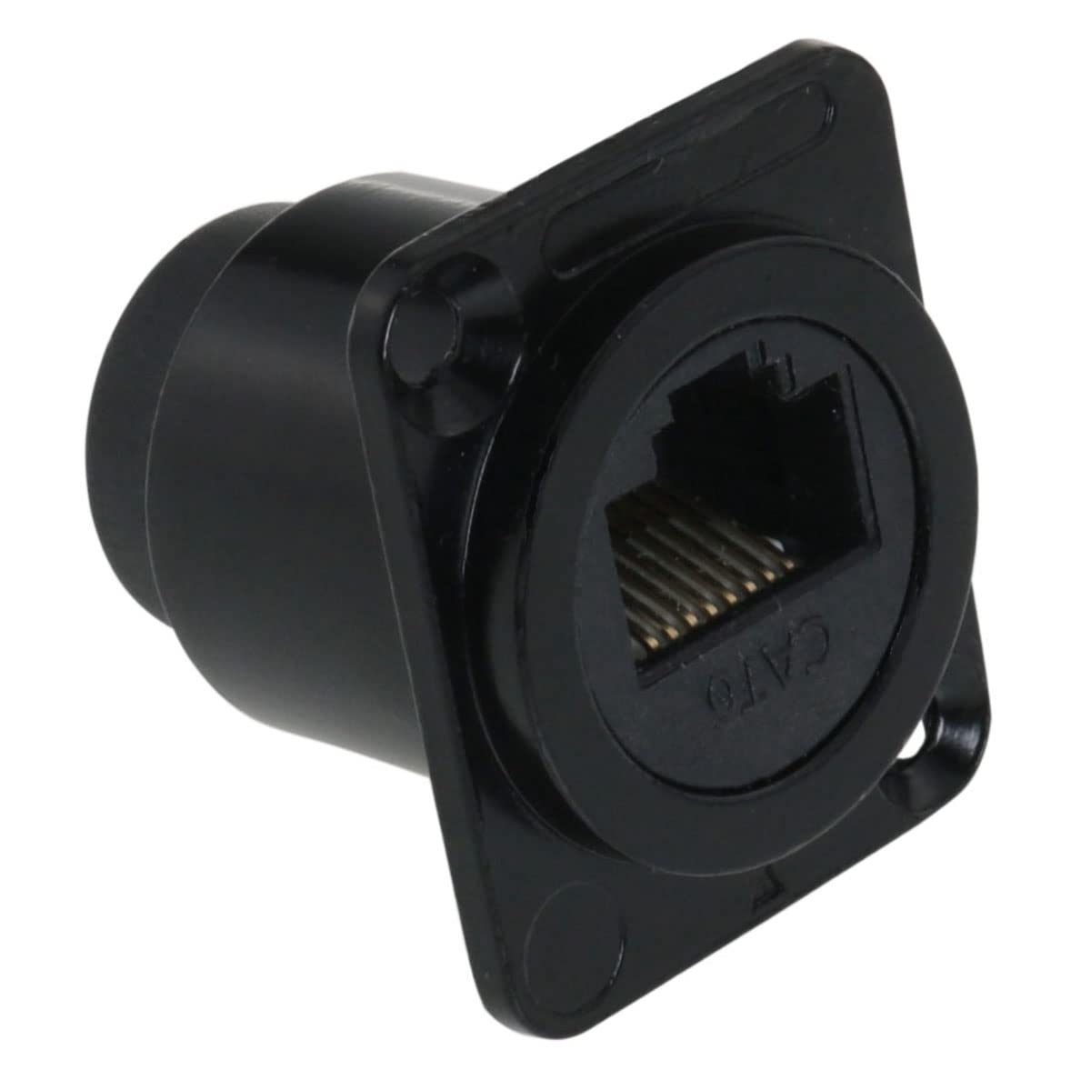 ZCZQC D Type RJ45 Cat6 Coupler ZCZQC CAT6 D Series Panel Mount Connector D CAT6 EtherCon Pass Through Connector for Reliable Networking - View 4 of 6