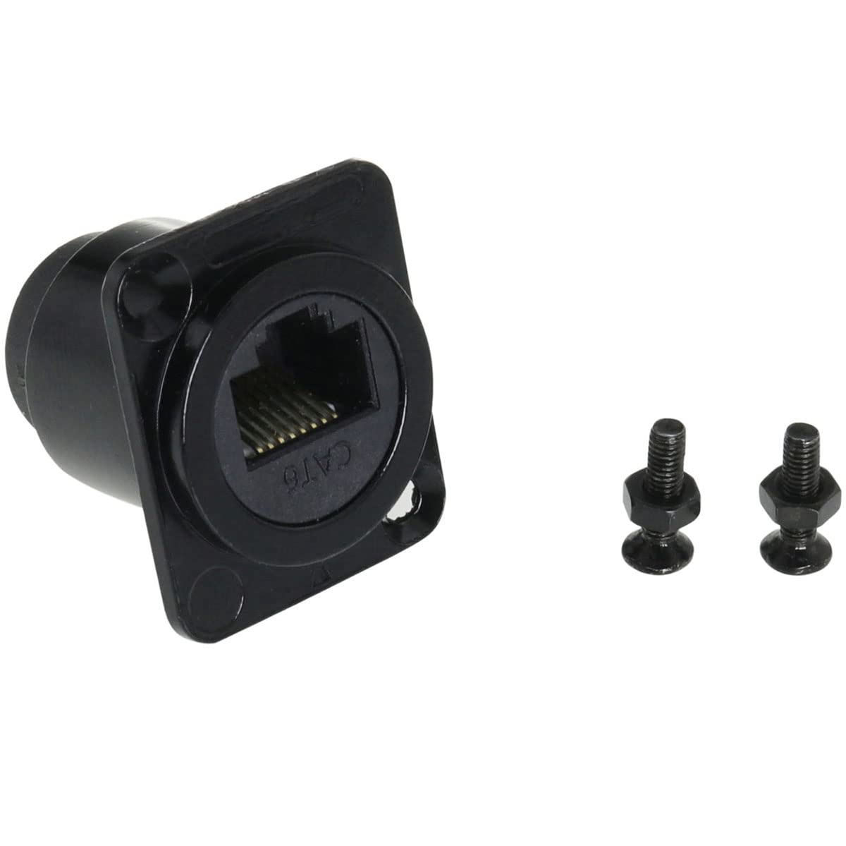 ZCZQC D Type RJ45 Cat6 Coupler ZCZQC CAT6 D Series Panel Mount Connector D CAT6 EtherCon Pass Through Connector for Reliable Networking