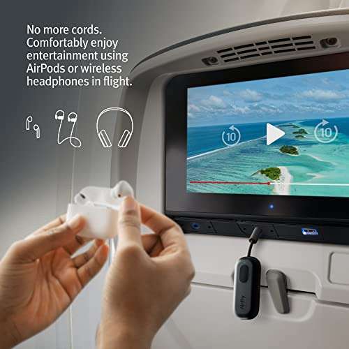 Twelve South Buy Twelve South AirFly Pro: Bluetooth Audio Transmitter for 2 Headphones - Compatible with 3.5mm Jack, Black - View 4 of 9