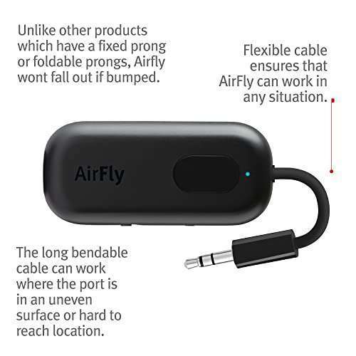 Twelve South Buy Twelve South AirFly Pro: Bluetooth Audio Transmitter for 2 Headphones - Compatible with 3.5mm Jack, Black - View 6 of 9