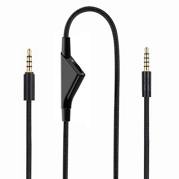 Replacement Weishan G Pro X Cable for Logitech G Pro, G433, G233 - 6ft Detachable Gaming Headset Cord with Volume Control