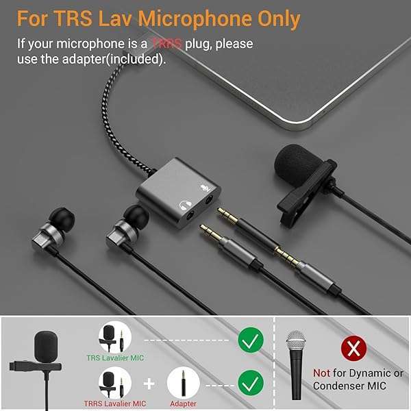 Cubilux Cubilux TRS USB-C Headphone & Microphone Splitter for iPhone 15, iPad Pro, Air & Mini - Type C to 3.5mm Adapter - View 3 of 9