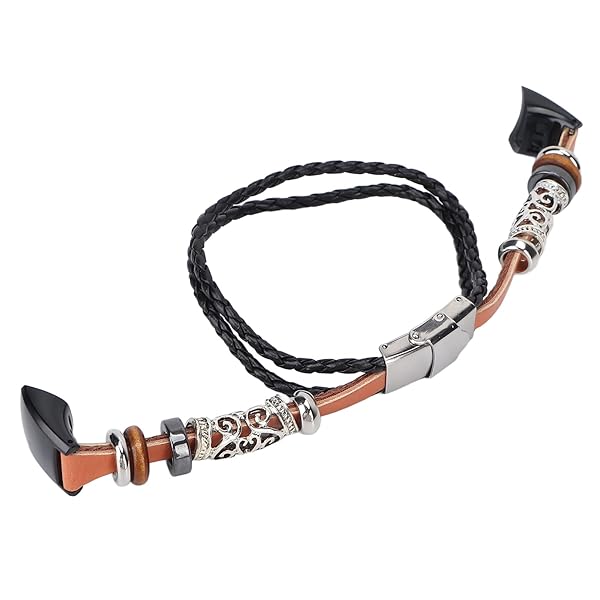 plplaaoo Plplaaoo Braided Leather Watch Strap - Retro Sports Band for Honor 5 & 4 | Stylish Replacement with Metal Beads - View 10 of 11