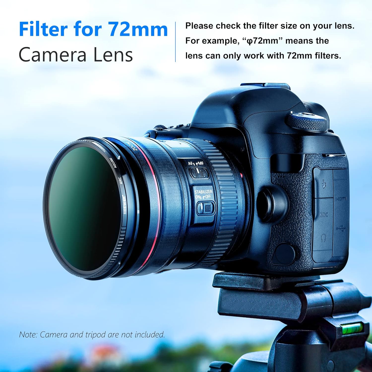 NEEWER NEEWER 72mm ND1000 Neutral Density Filter Ultra Slim HD Optical Glass for Long Exposure Photography - View 7 of 8