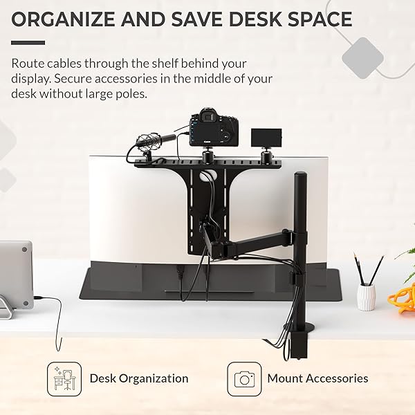 HumanCentric HumanCentric DSLR Monitor Mount: Versatile Camera Shelf for Desk, VESA Arm & Tripod Replacement - View 9 of 11