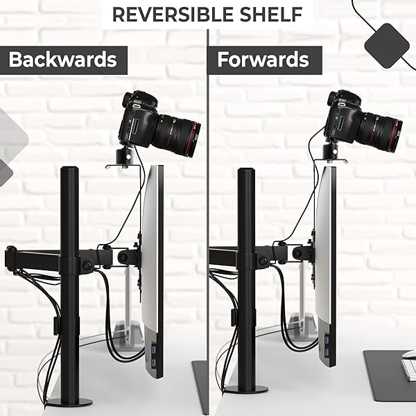 HumanCentric HumanCentric DSLR Monitor Mount: Versatile Camera Shelf for Desk, VESA Arm & Tripod Replacement - View 10 of 11