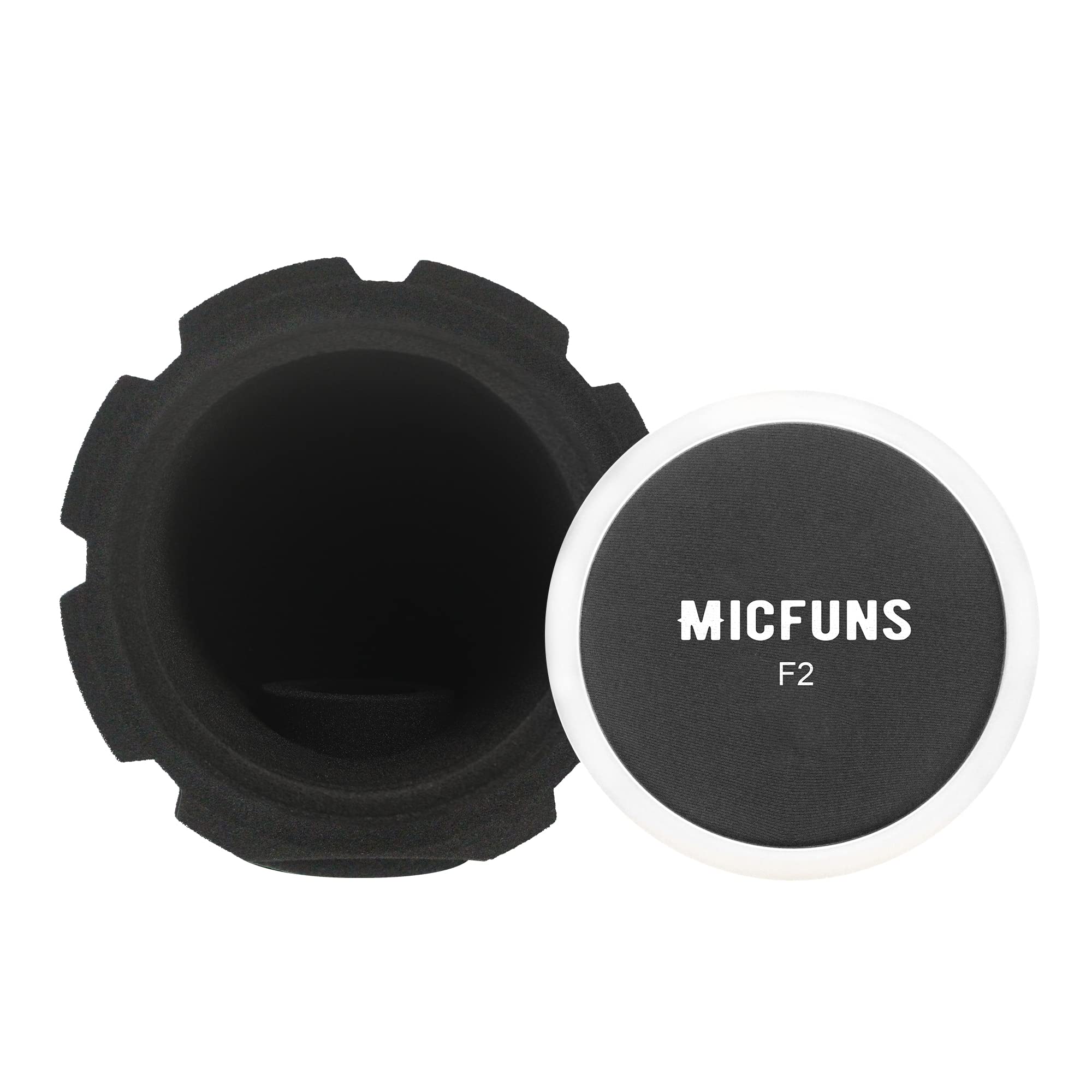micfuns Micfuns F2 Professional Microphone Windscreens Pop Filter Acoustic Filter for 45mm to 60mm Microphones Reduces Noise and Reflections Black - View 6 of 8