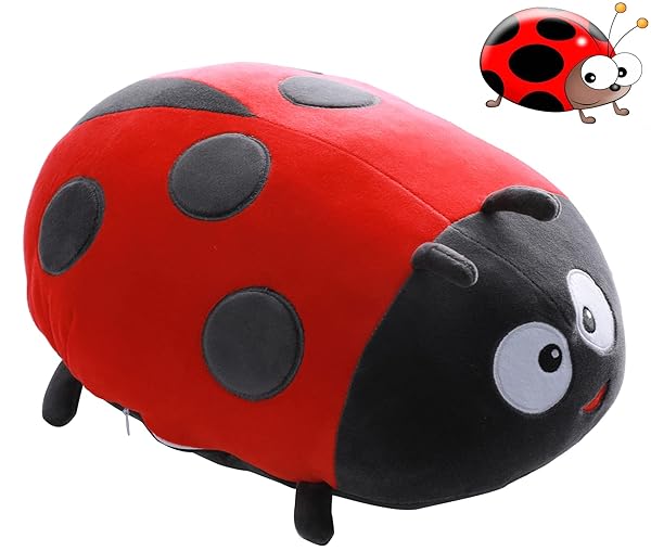 GOOC Cute 15.7 Inch Ladybug Stuffed Animal Plush Toy Pillow Perfect Gift for Kids and Lovers for Birthdays Christmas and Valentine's Day