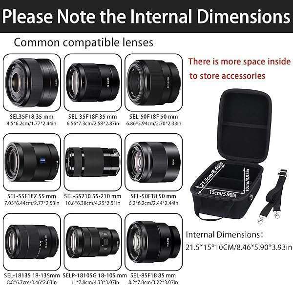 Aenllosi Aenllosi Hard Carrying Case for Sony Alpha a6000/a6300/a6400/a6500/a6600/a6700 - Perfect Protection for Your Mirrorless Camera - View 5 of 11