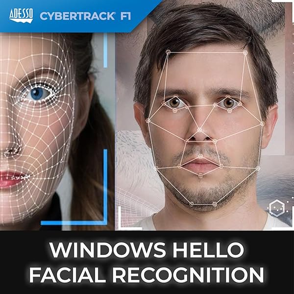 Adesso Adesso CyberTrack F1 1080P HD Webcam with Dual Microphone & Privacy Shutter for Windows Hello - Perfect for Desktop PCs - View 5 of 11