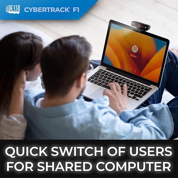 Adesso Adesso CyberTrack F1 1080P HD Webcam with Dual Microphone & Privacy Shutter for Windows Hello - Perfect for Desktop PCs - View 7 of 11