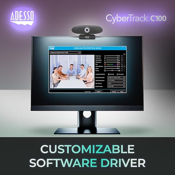 Adesso Adesso 4K Webcam for Meetings: Ultra HD Camera with Remote, 8MP Sensor, 4X Zoom & Clear Audio for PC & Laptop - View 6 of 9