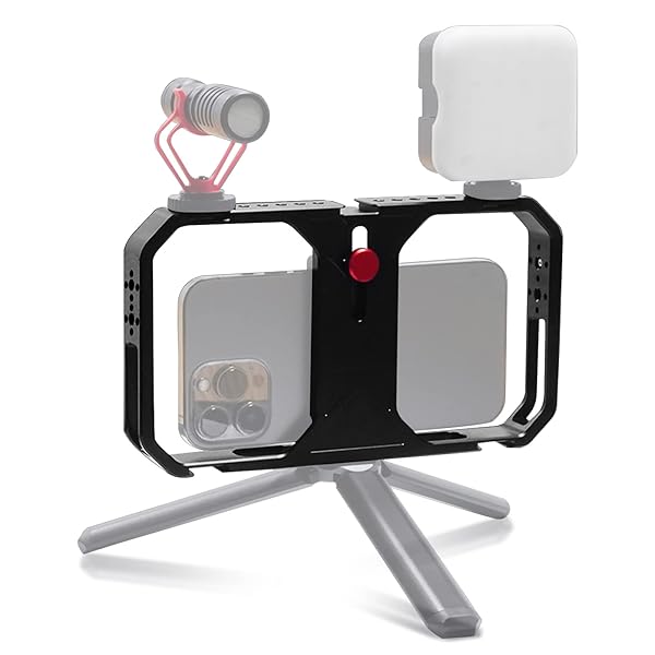 Poyinco POYINCO Universal Phone Video Rig Kit for iPhone Filmmaking Vlogging Stabilizer with Cold Shoe Mount for Videomakers and Videographers