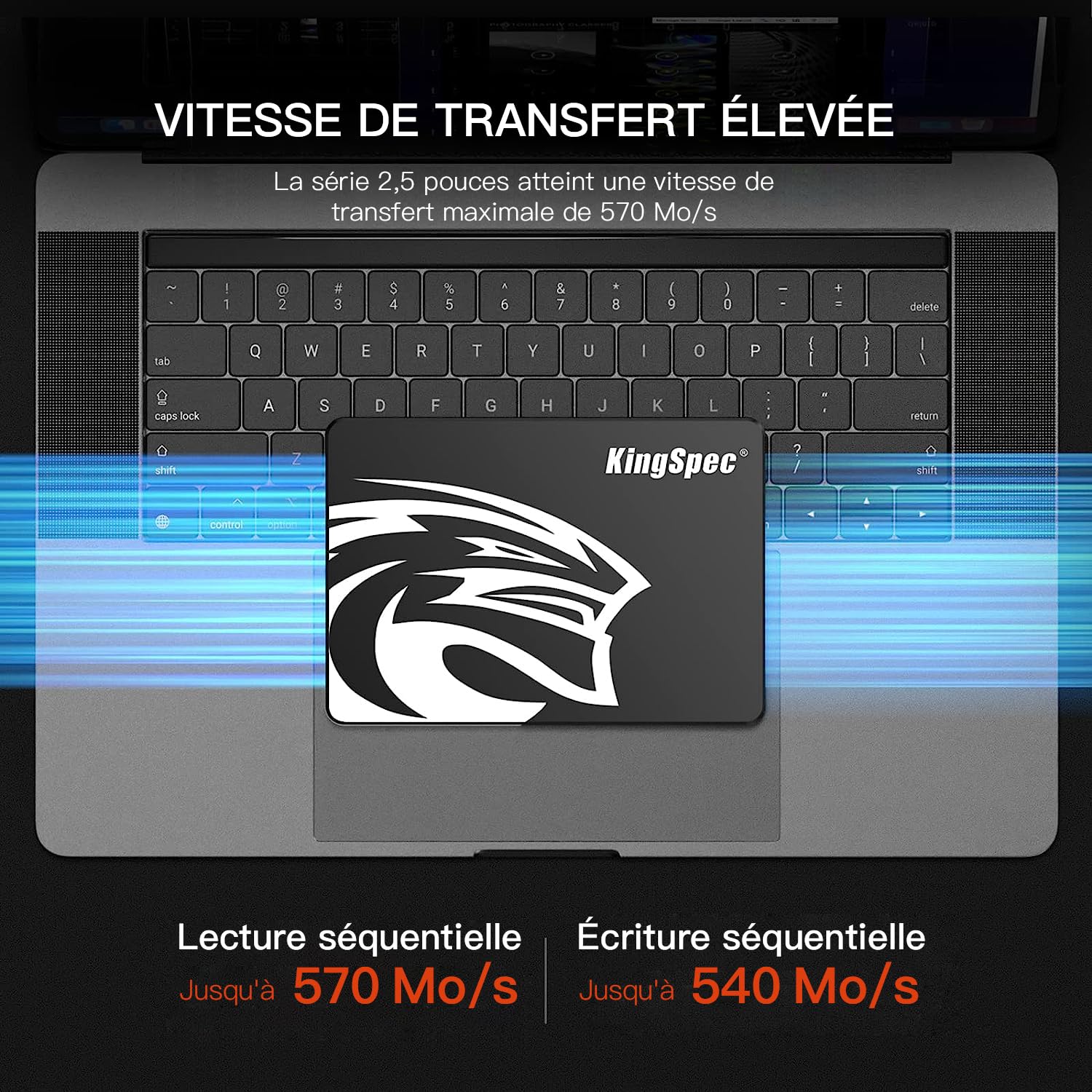 KingSpec KingSpec 1TB 2.5 Inch SATA SSD Internal Solid State Drive 3D NAND Flash TLC for Desktop Laptop All-in-one - View 2 of 6