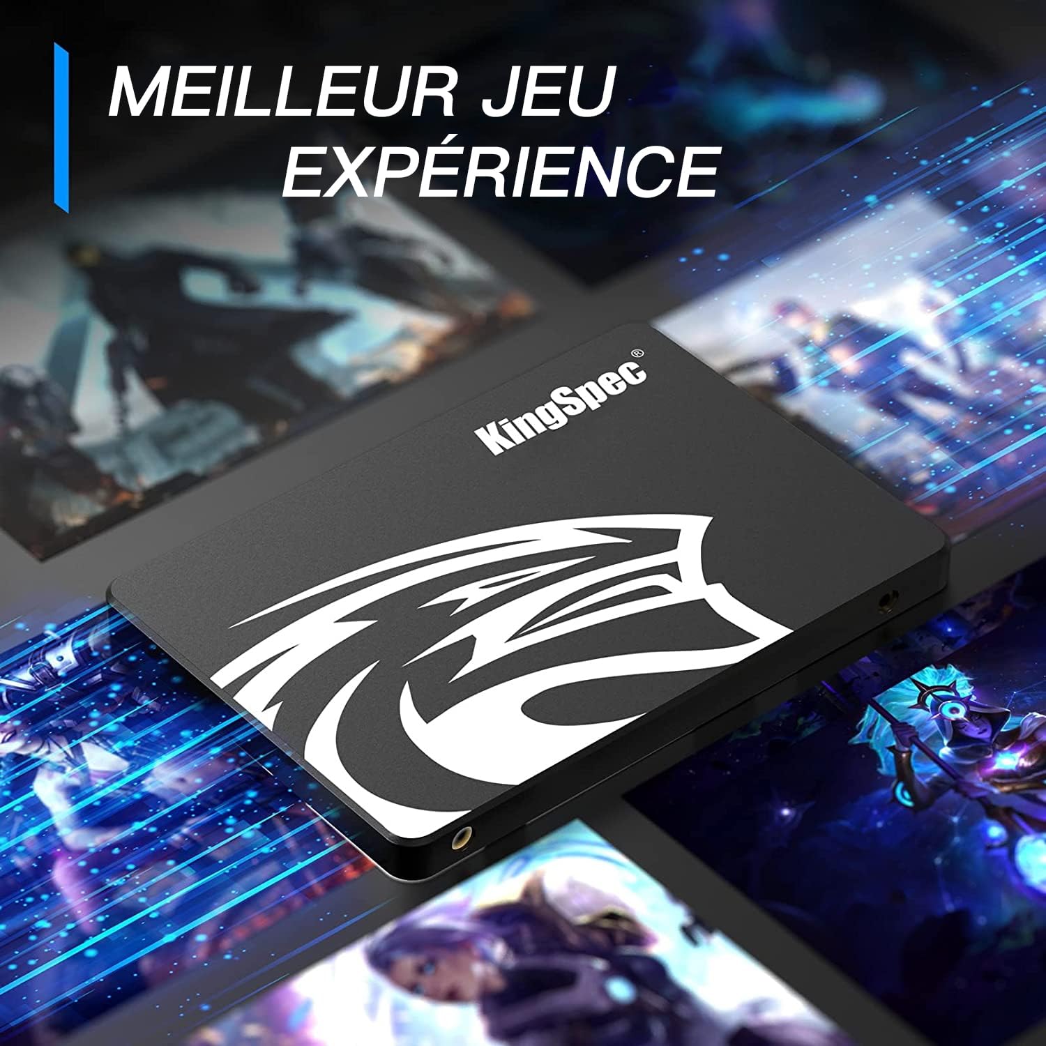 KingSpec KingSpec 1TB 2.5 Inch SATA SSD Internal Solid State Drive 3D NAND Flash TLC for Desktop Laptop All-in-one - View 4 of 6