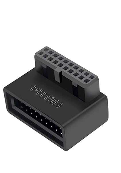 SHANFEILU SHANFEILU USB 3.0 90 Degree Adapter: 19/20 Pin Male to Female Extension for Desktop Motherboards