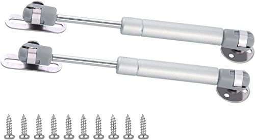 priaolker 150N Gas Support Hinges for Cabinets - 6 Inch Soft Open & Close Lift Supports (2 Pack)