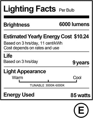Generic 85W Dimmable Tricolor LED Photography Light Bulb 2Pack for Softbox E27/26 Socket 3000-6000K Studio Video Lighting - View 7 of 7