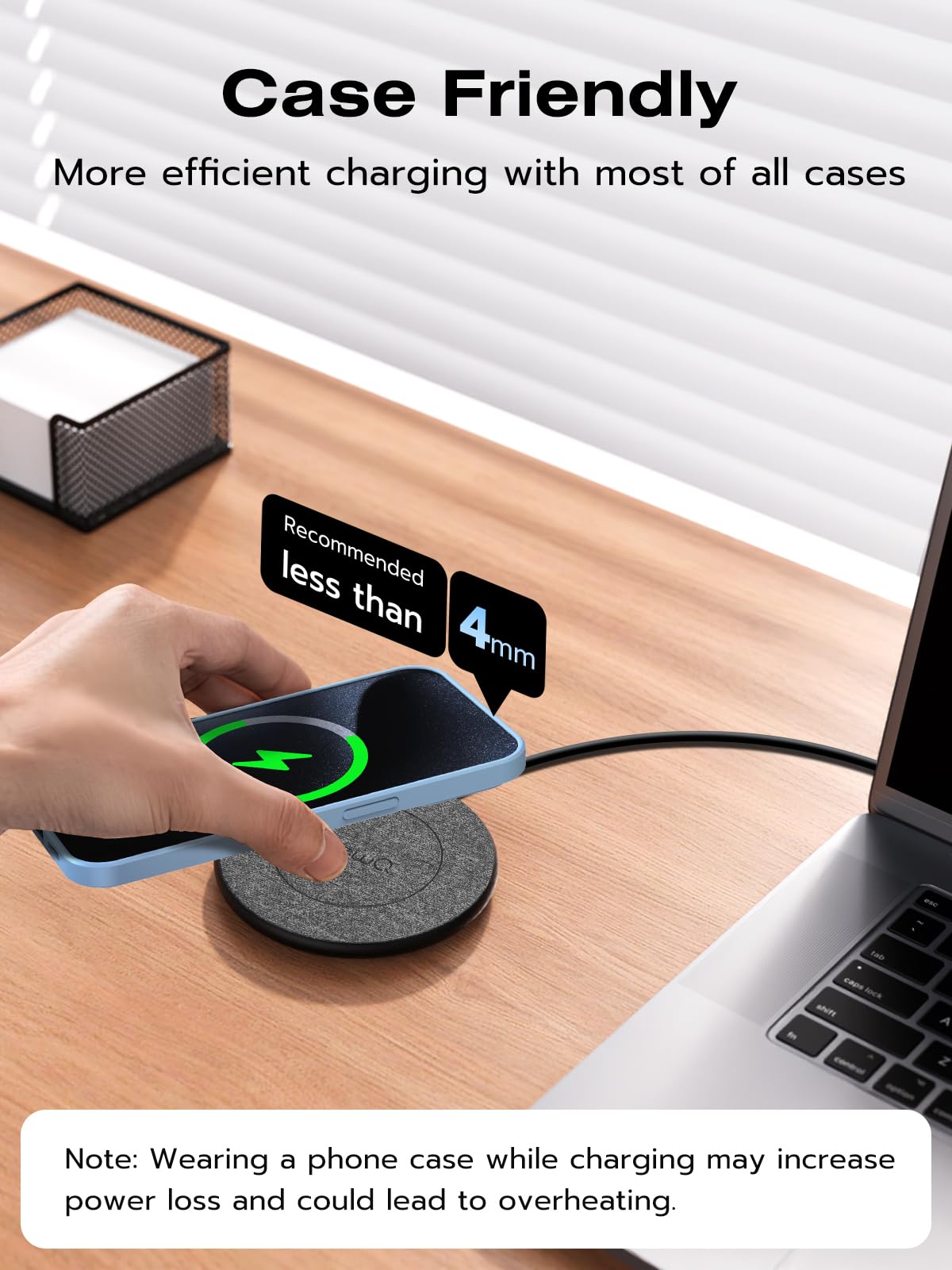NEWQ NewQ 15W Max Wireless Charger Pad for iPhone and Samsung Galaxy 2 Pack Fast Charging Solution - View 6 of 8