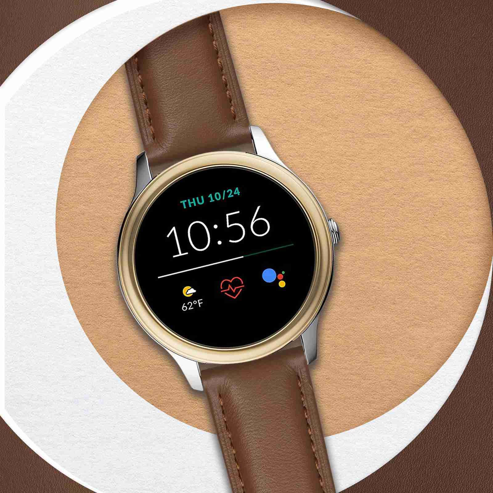 WOCCI WOCCI 18mm Flower Watch Band for Women Genuine Leather Quick Release Strap with Gold Buckle in Brown - View 7 of 9