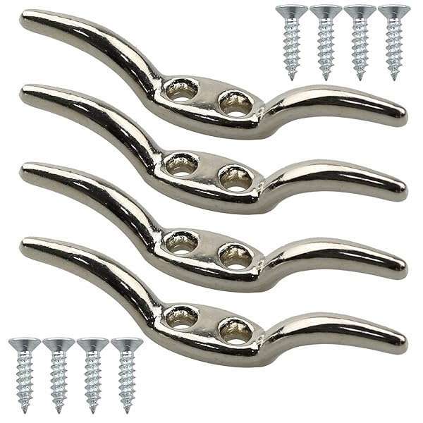 MEETOOT MEETOOT 4pcs Zinc Alloy Blind Cord Cleat Hooks for Home, Office & Boats - Durable Accessories for Blinds & Awnings