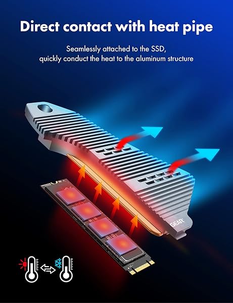 GRAUGEAR Upgrade Your PS5: GRAUGEAR M.2 NVMe SSD Heatsink Cover for Optimal Heat Dissipation & Performance - View 5 of 9