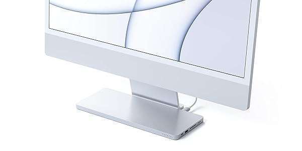 Satechi USB C Slim Dock for 24Â” iMac with Tool-Free Enclosure for M.2 PCIe NVMe and SATA SSDsÂ– USB C Data Port, USB A, 2 USB 2.0, Micro/SD Card Reader (Silver)