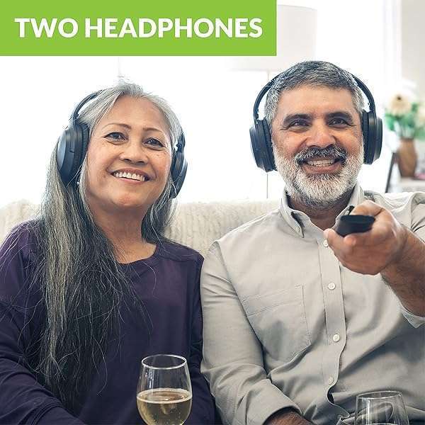 Avantree Avantree Duet: Dual Wireless Headphones for TV - Clear Dialogue & Volume Boost for Seniors, Scalable to 100 Headphones - View 4 of 9