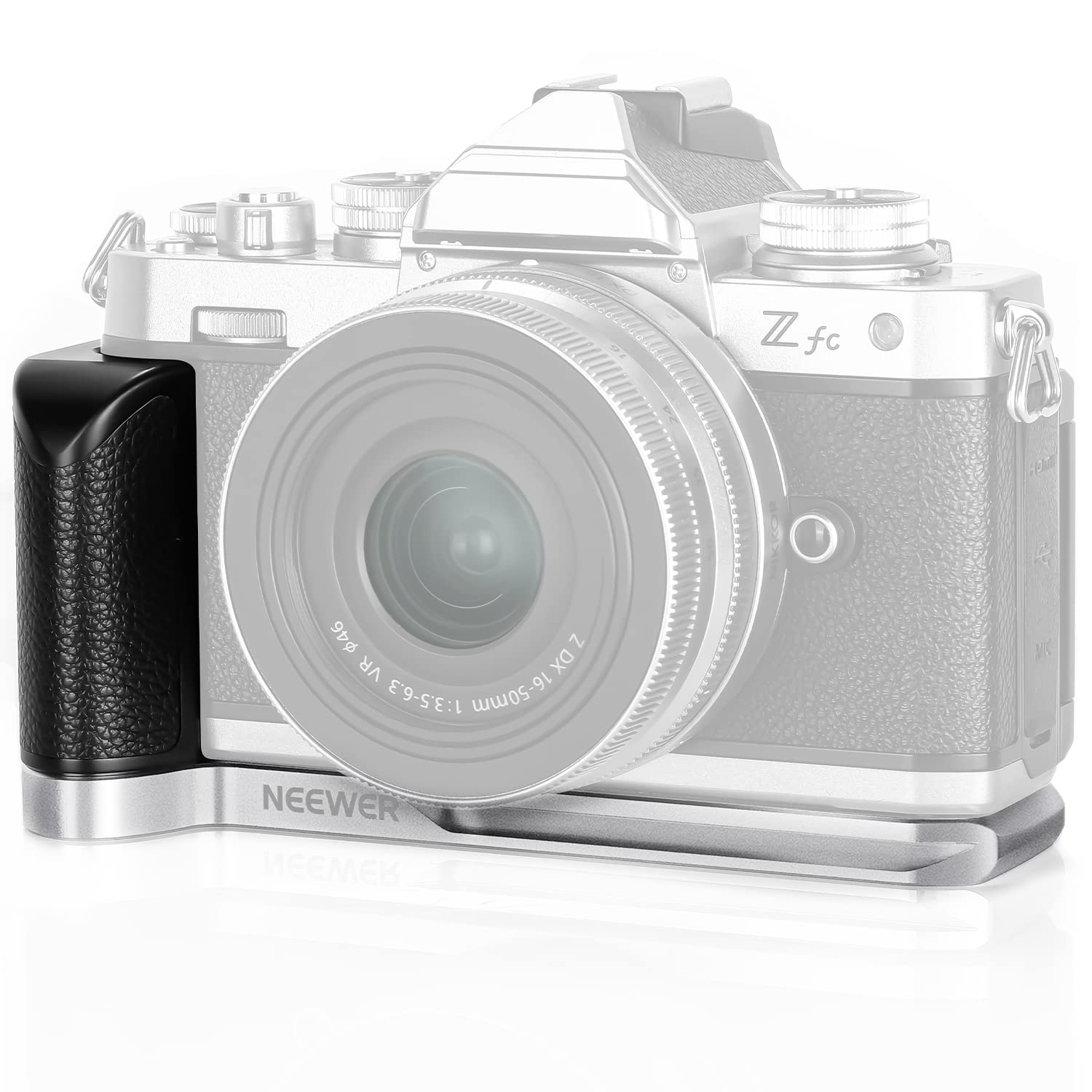 NEEWER NEEWER Aluminum Alloy L Shaped Camera Grip for Nikon Z fc with Retro Leather Handle and Cold Shoe Compatible with Nikon Z fc Mirrorless Camera - View 4 of 8