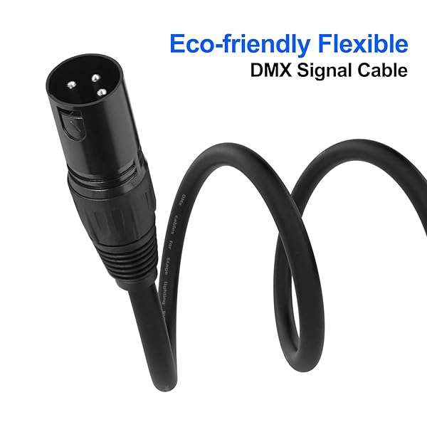 Gruolin Gruolin 10ft DMX Cable 4-Pack - 3m XLR Male to Female Cables for DMX512 Stage & DJ Lighting - View 7 of 9