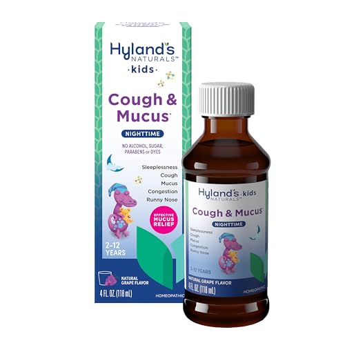 Hyland's Hyland's Kids Nighttime Cough Syrup: Grape Flavor Relief for Cough, Mucus & Sleep (Ages 2-12)