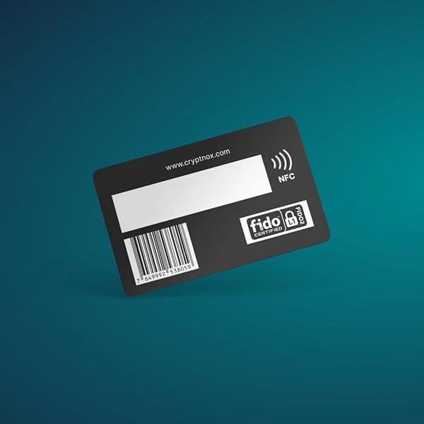 Cryptnox Cryptnox FIDO2 Security Key: Passwordless 2FA Authentication for Microsoft, Apple, Google & More - NFC Card Format - View 3 of 7