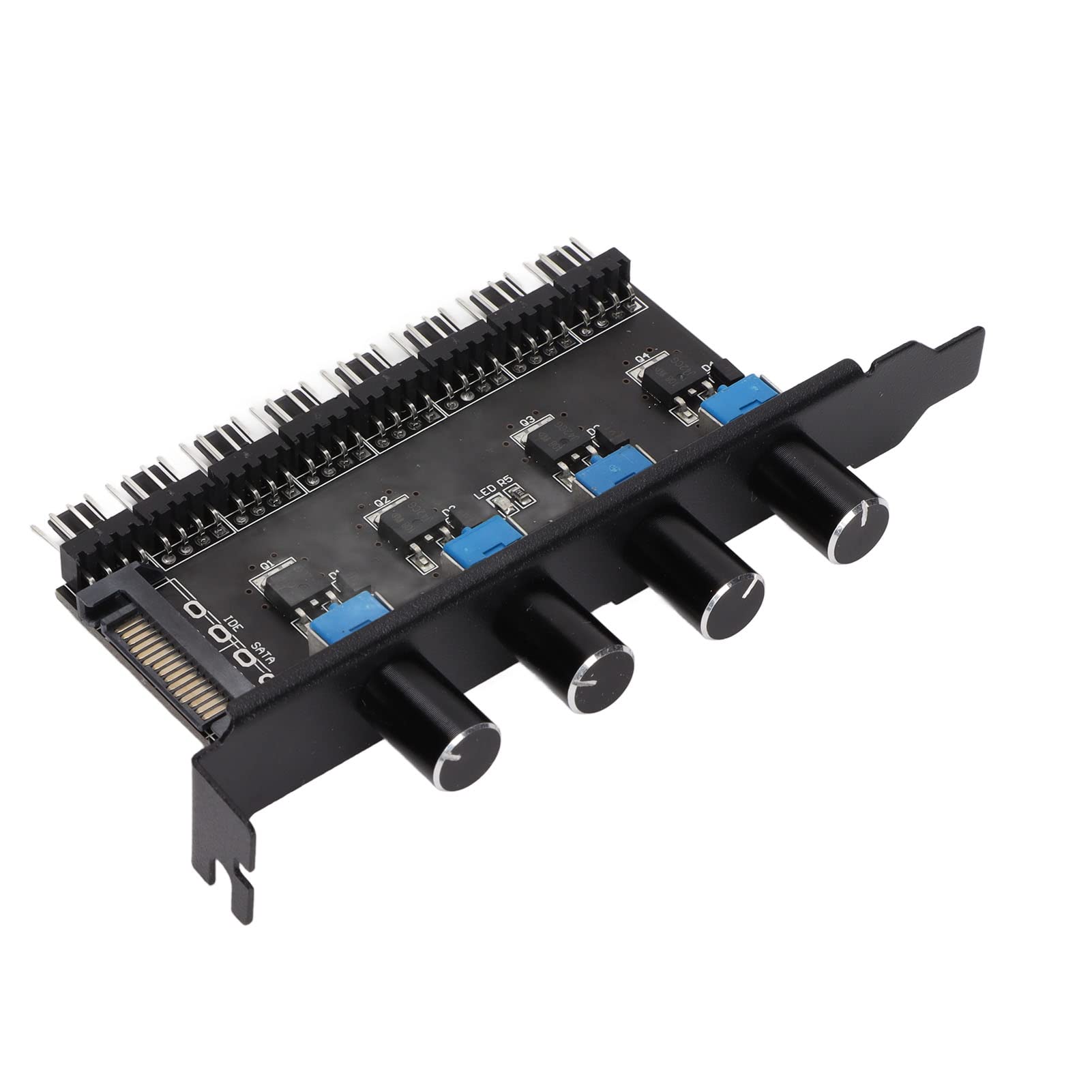 Chassis Fan Hub 8 Channel PC Cooling Fan Speed Controller for CPU HDD VGA PWM Fan Control Water Cooling System