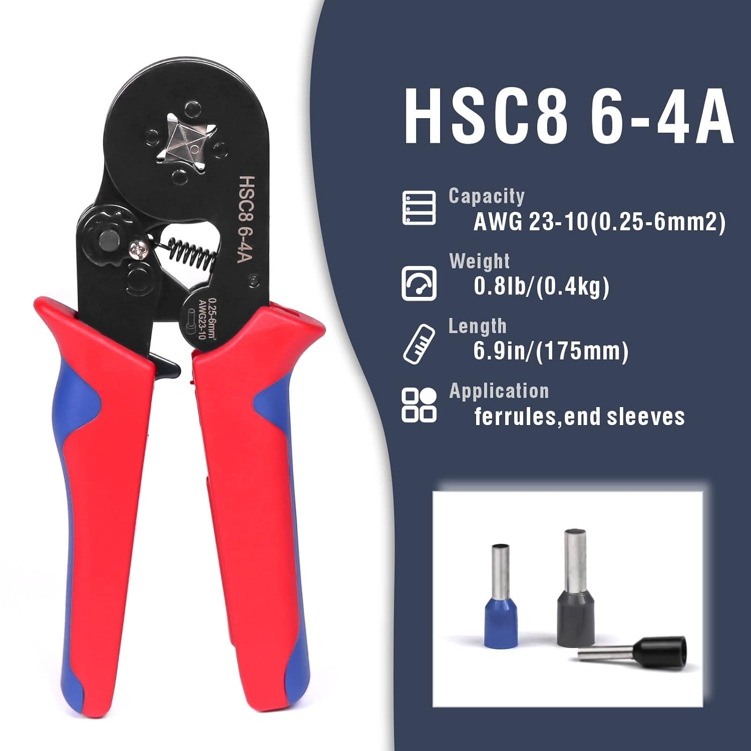 wekesigo WEKESIGO Ferrule Crimping Tool Kit Self-adjustable Ratchet Wire Crimper Plier Set with 1200PCS Wire Terminals and Connectors - View 2 of 9