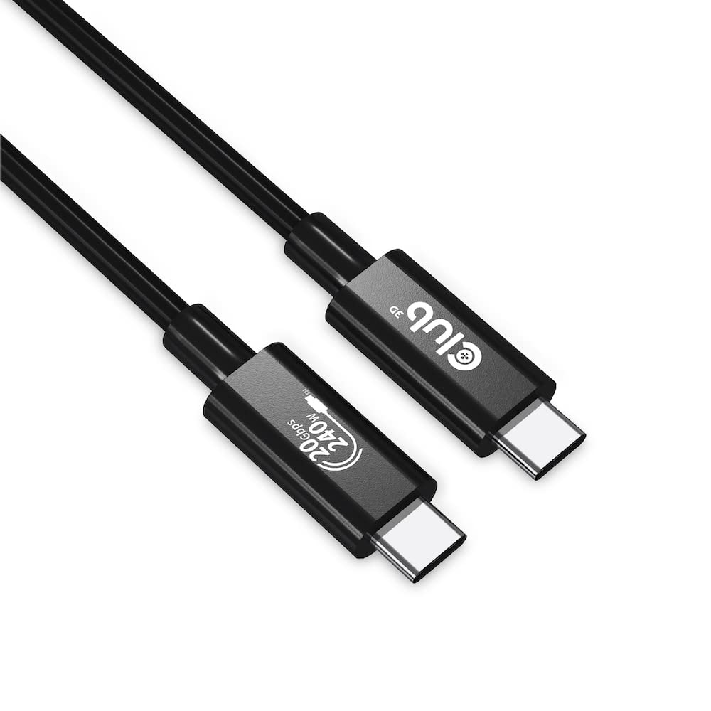 Club 3D Club 3D CAC-1575 USB4 Gen3x2 Type C Cable: 240W Charging, 20Gbps Data, 4K60Hz Video - 2m/6.56ft