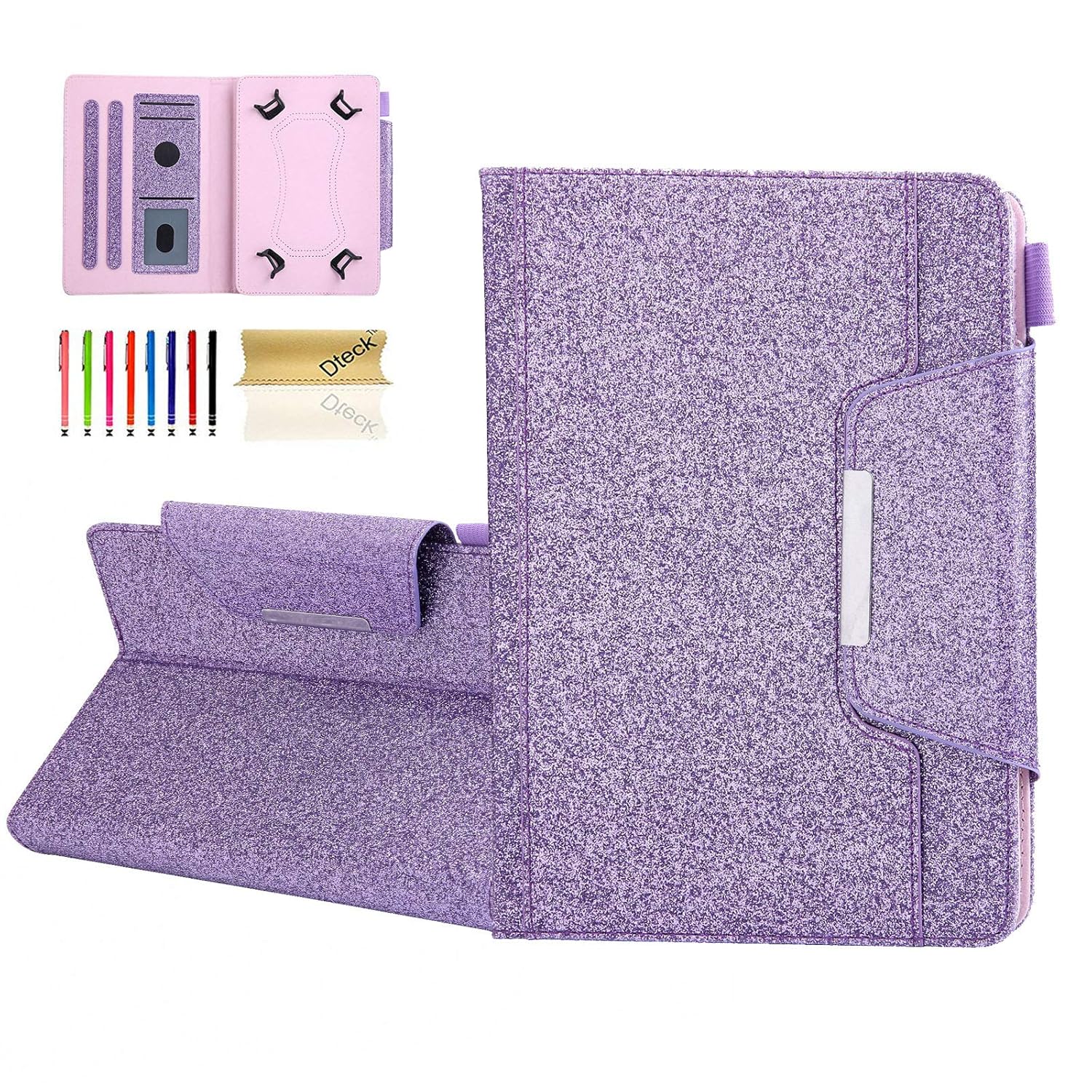 Dteck Dteck Universal Leather Case for 9.6 to 10.5 Inch Tablets with Fold Stand and Hand Strap for Android and iOS Devices - View 6 of 9